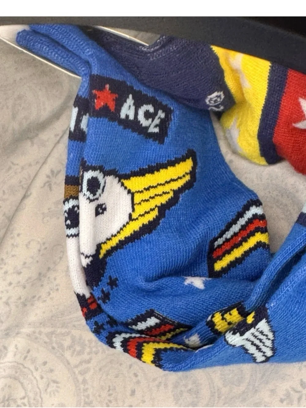 Peanuts Snoopy Takes Flight Set- plane Snoopy socks & rocket Snoopy cards